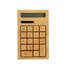 12 digits wholesale desktop Eco-friendly lcd bamboo solar panel financial calculator