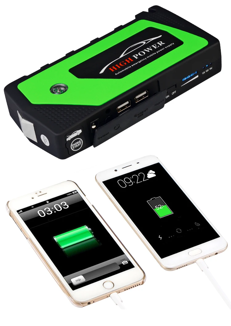 9000mah 600a Peak Current Truck Jump Starter Portable Power Bank Jump