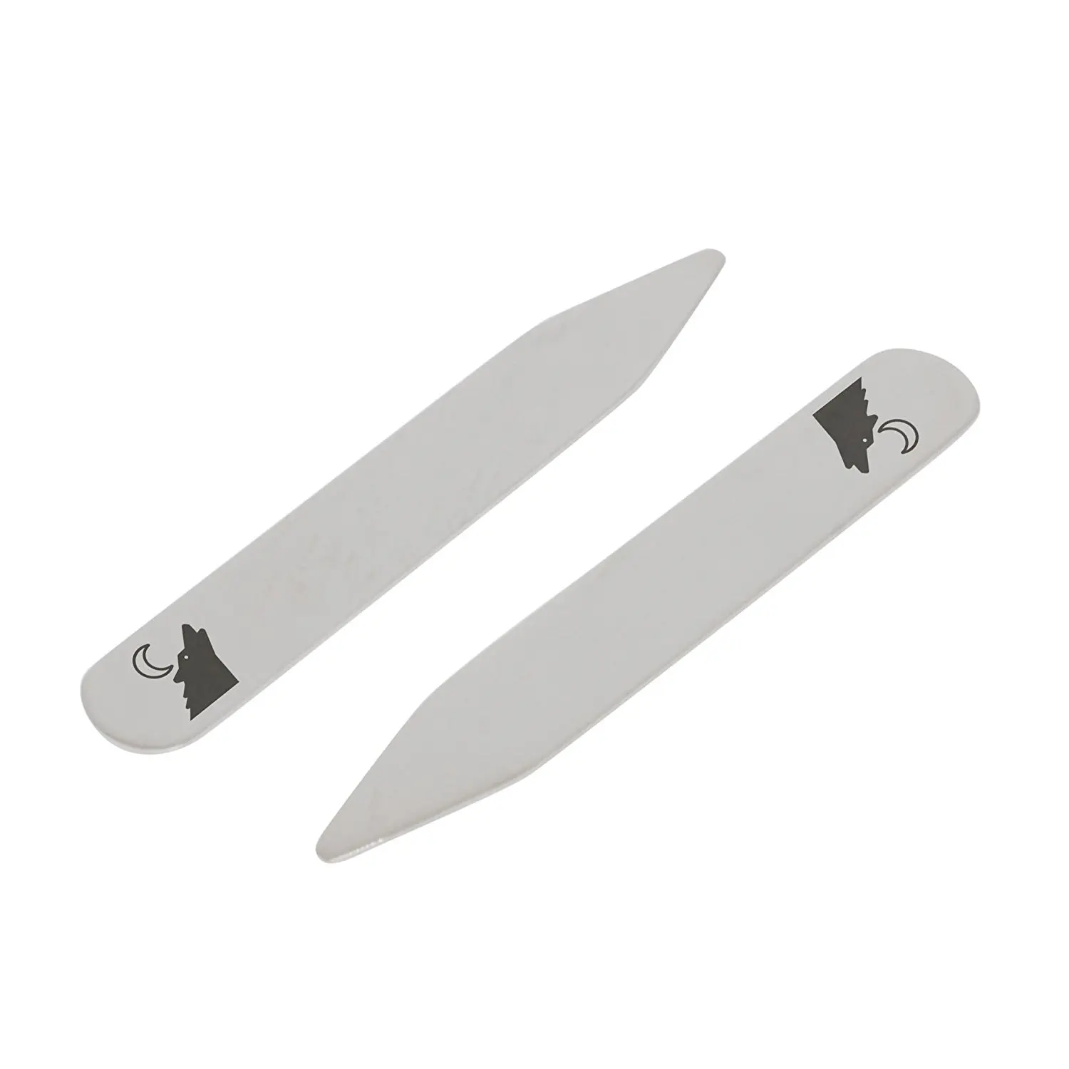 2.5 Inch Metal Collar Stiffeners Made In USA MODERN GOODS SHOP Stainless Steel Collar Stays With Laser Engraved Baby Bib Design