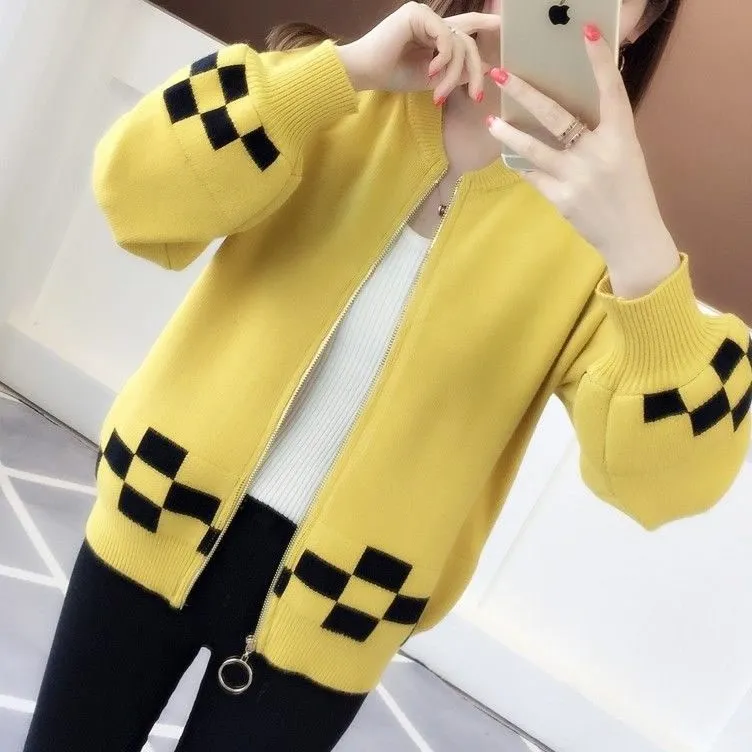 

2019 new arrival fashionable pink lady open front elegant short cardigan sweater, Black, khaki, white, blue