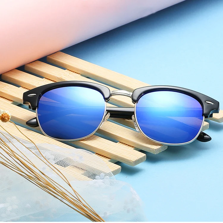 

X828 Unisex Half Frame Retro Polarized Sunglasses, Multi