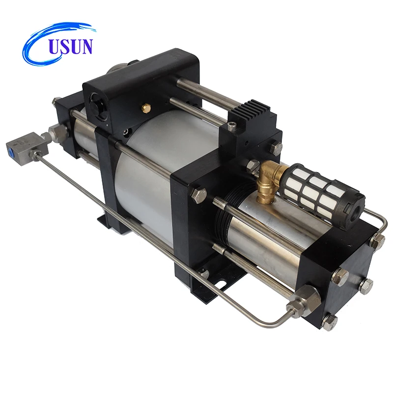 

USUN Model:GBD100 500-700Bar output High pressure pneumatic driven argon/nitrogen gas booster pump