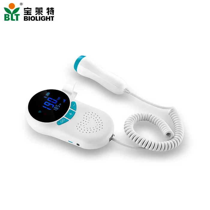 
handheld fetal doppler for homecare with ultrasound probe and gel 