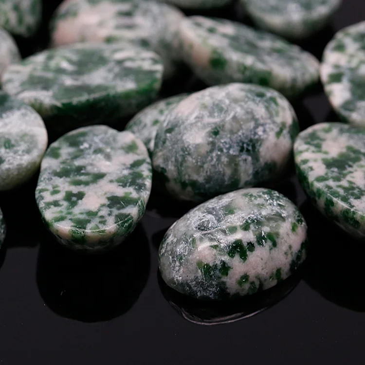 

Hot Sale Green Spot Jasper Oval Dalmation Jasper Cabochon Natural