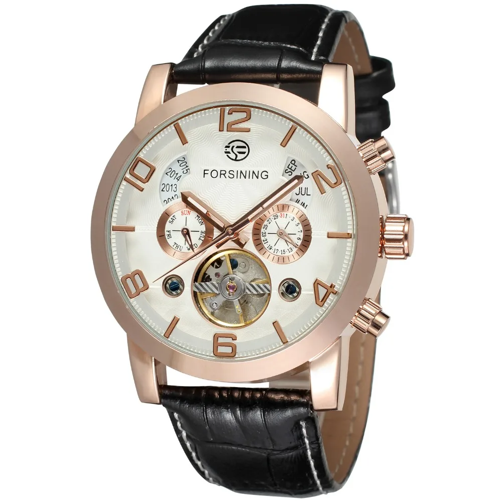 

Custom your Logo Easy Popular Leather Automatic Watch Manufacturer relogios masculinos