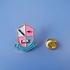 Promotional custom irregular shaped metal school badge for knowledge