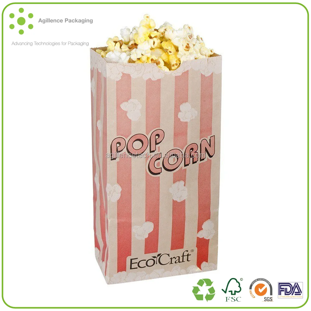 85oz 100 Compostable Creative Carnival Paper Popcorn Bag Buy Paper
