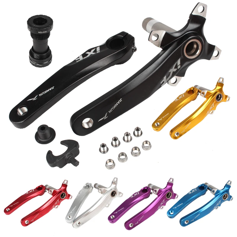 

Bicycle Crank Set IXF 104 BCD CNC Untralight Crank Arm MTB/Road Bicycle Crankset With BB Crank for Bicycle Accessories Bike Part, Black/red/gold/silver/blue/purple