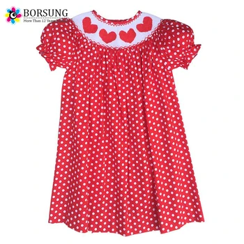 Valentine 2016 Kids Bishop Smocked Dresses 100 Hand Smock With Love Buy Bishop Dresses Lovely Girl Dresses Valentine Smocked Dress Product On