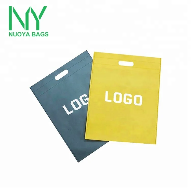 

Custom Brand 70gsm Printing Shopping Logo PP Nonwoven Die cut bag non-woven ultrasonic handle non woven tote bag, Customized