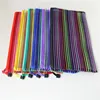 Carpeta A4 Rainbow Stripe Zipper Folder Documents File Organizer Folder For Papers School Wallet