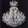 vintage Hotel cognac crystal chandelier led pendant lamp Large hang light