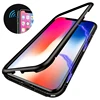 Luxury magnetic adsorption magnet phone case for iphone 8 8plus x glass phone cases