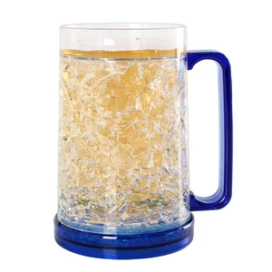 BPA FREE plastic double wall gel freezer mugs
