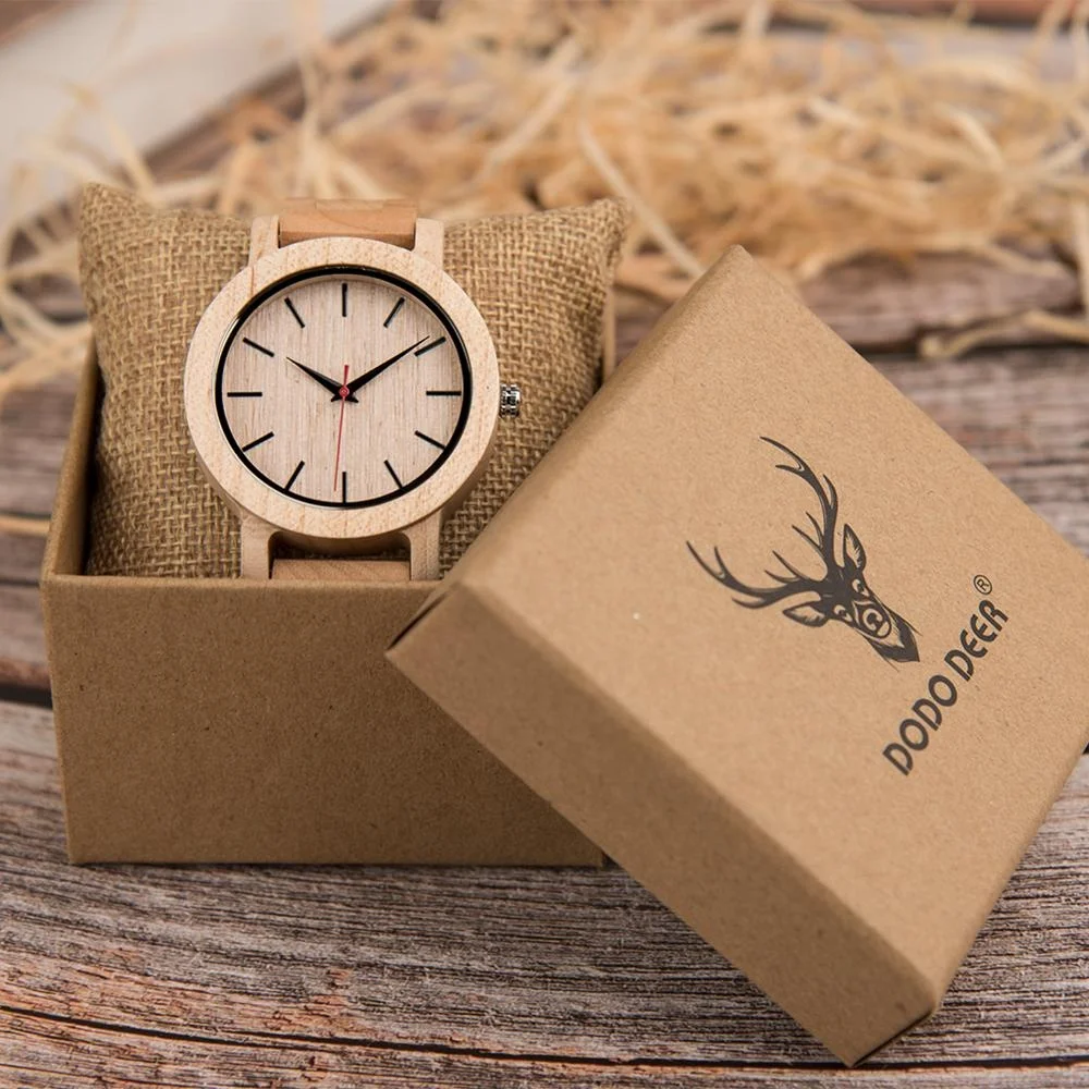 

2019 DODO DEER Wholesale Maple Wood Quartz Men Wristwatch OEM Your Logo Wood Watch OEM for Men Drop Shipping Clock