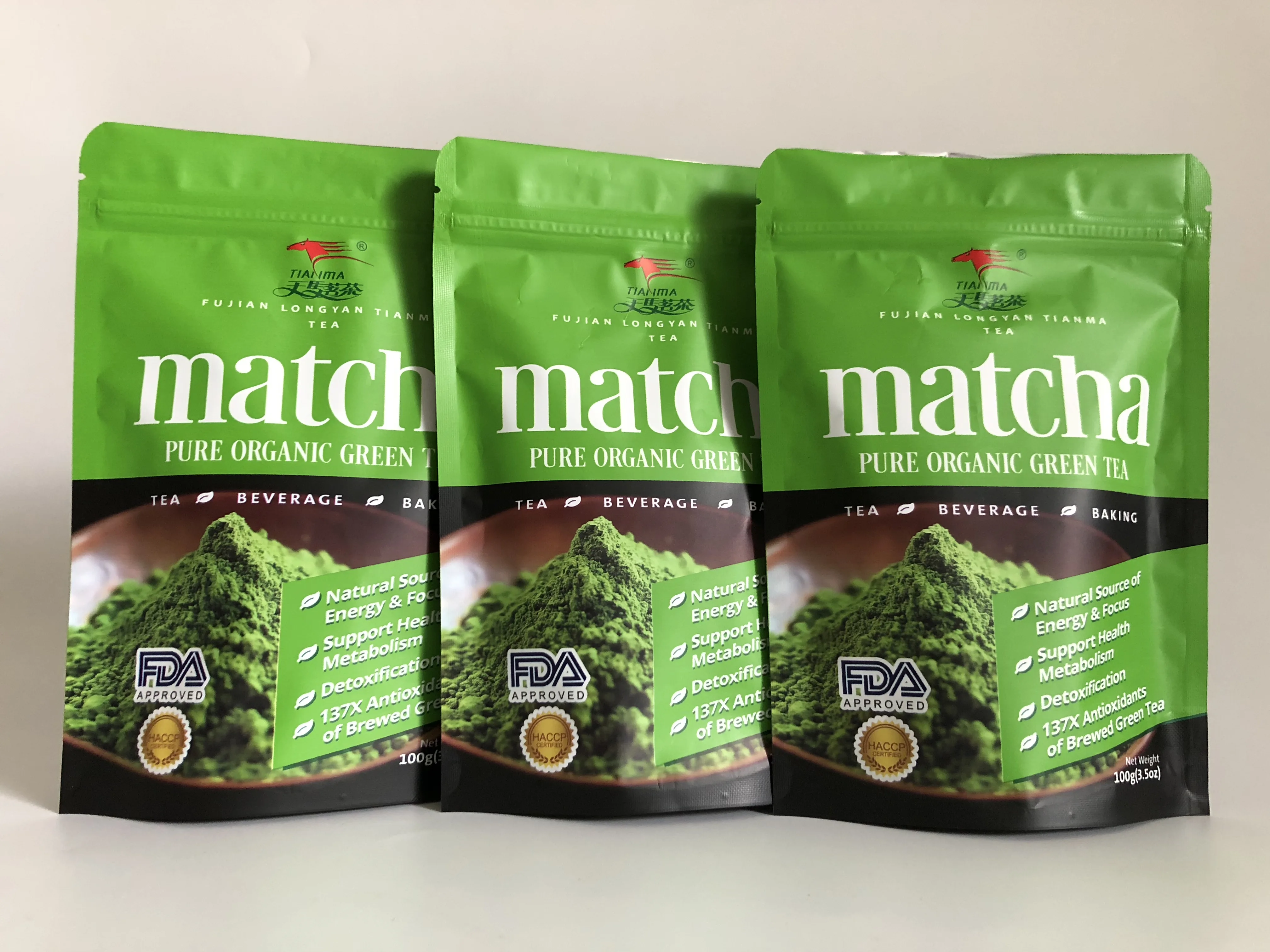 
100G Organic Matcha Green Tea Powder with Private Label 