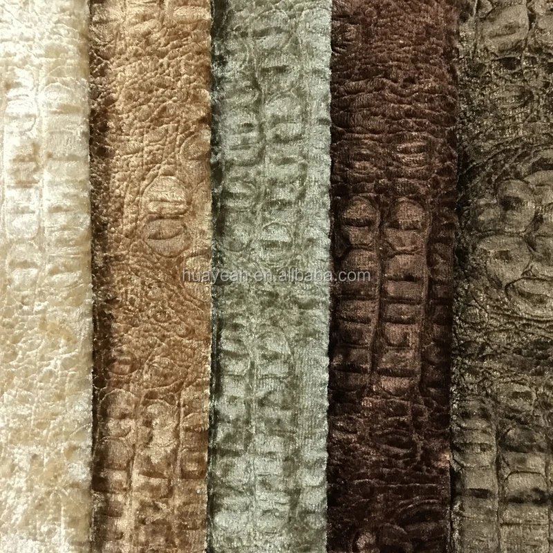 LUXURY Crushed Velvet Velour Fabric Material KHAKI