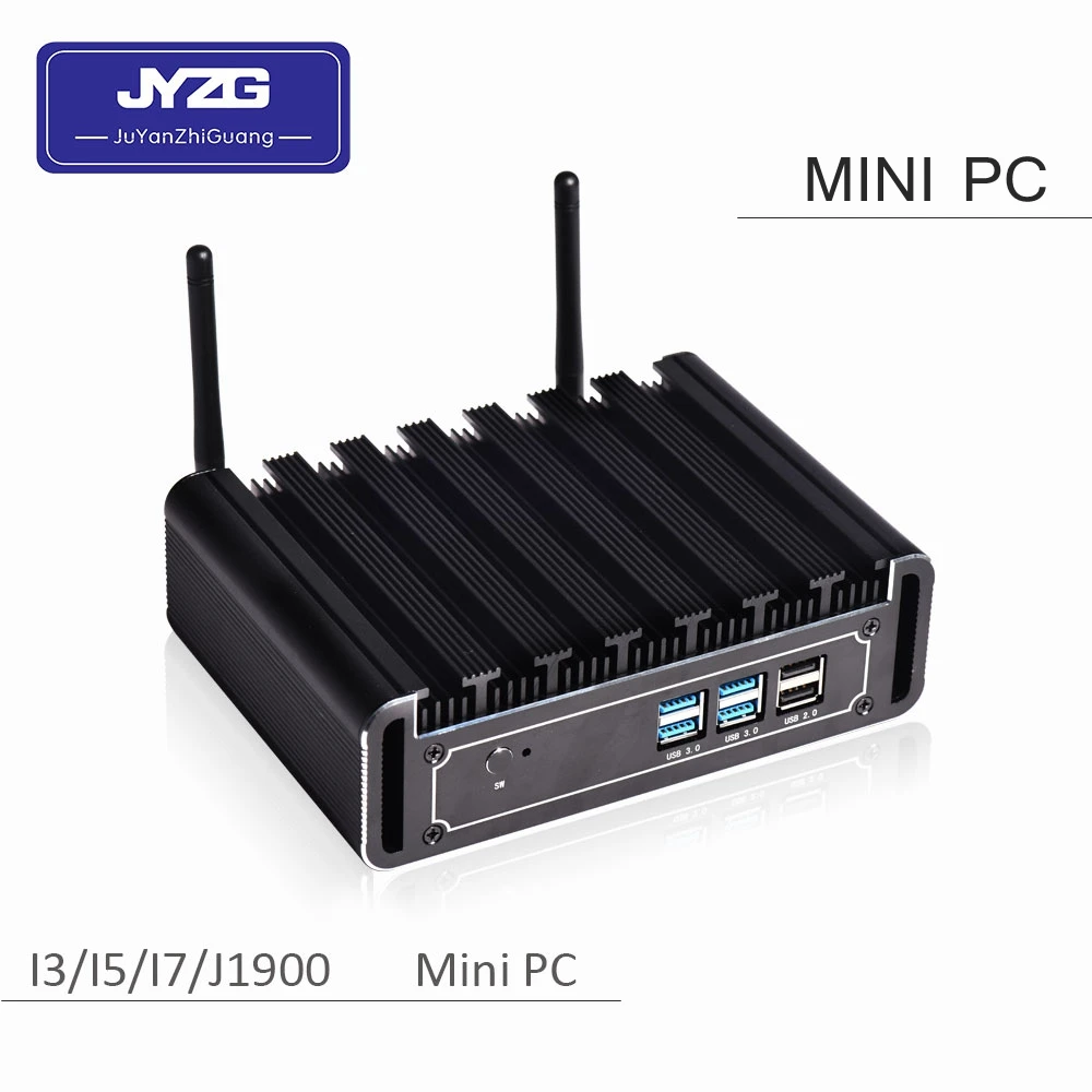 

ultra thin mini pc i7 VGA HD-MI dual PCIe 12v mini server computer linux/win10