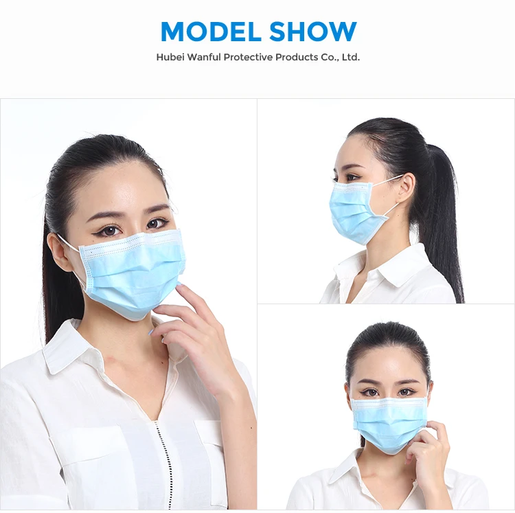 Disposable Non Woven 3 Ply Surgical Hospital Face Mask