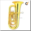 3 Valves Bb Key Gold Lacquer Children Tuba (TU9914)