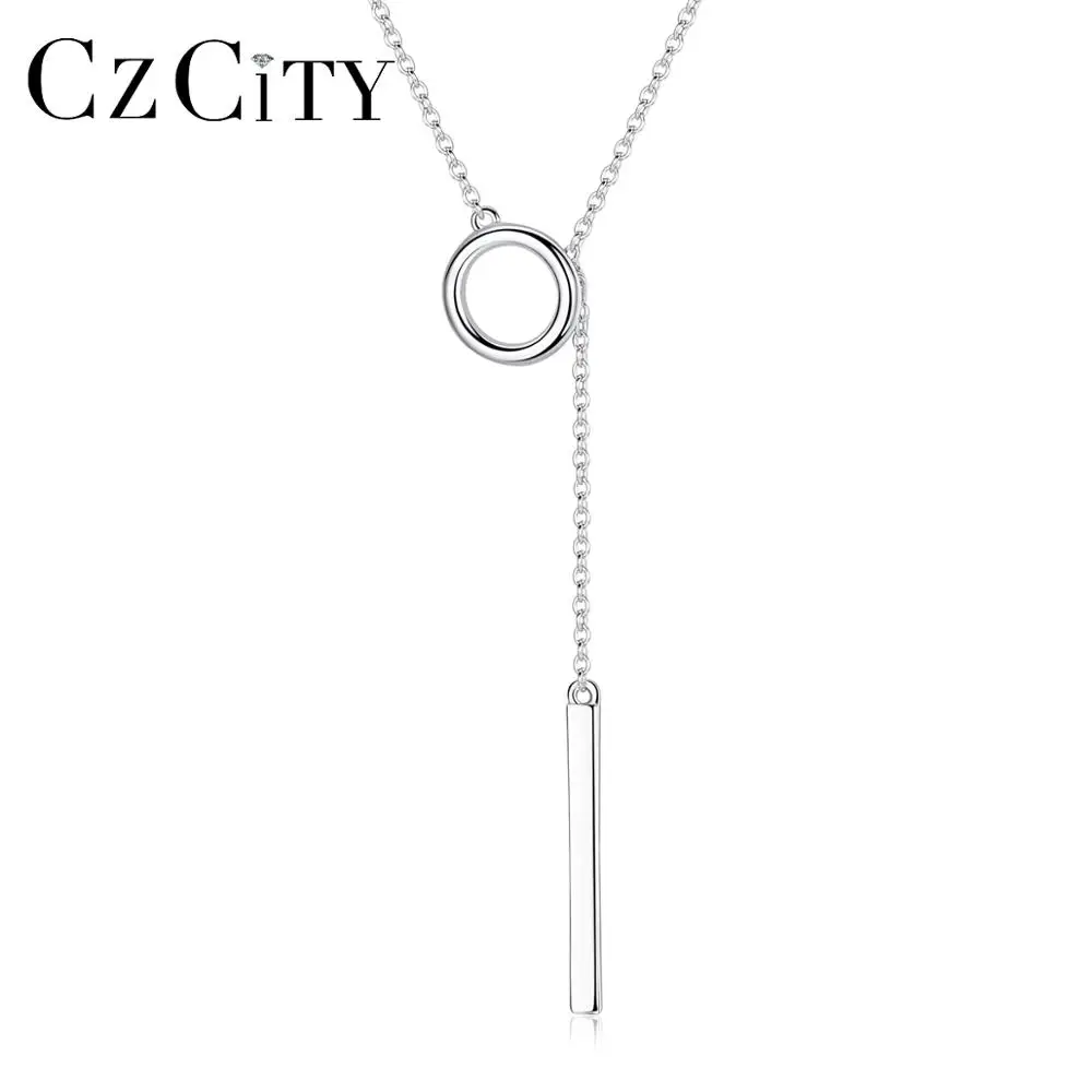 CZCITY Fashion Jewelry Girls Pendant Chain Necklace Geometric Women Elegant Necklaces Wholesale