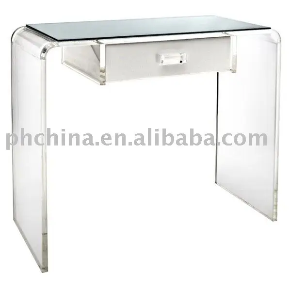 Clear Acrylic Waterfall Vanity Table Office Desk Clear Acrylic Waterfall Vanity Table Office Desk And Computer Product On Alibaba