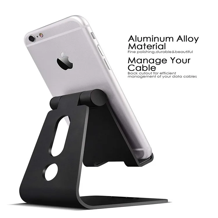Popular Metal Phone Stand Logo Aluminum Phone Stand Desk Phone Desktop