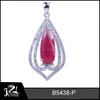 Fashion 925 sterling silver ruby cubic zirconia bridal jewelry making supplies