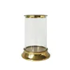 Indoor decorative morden hurricane lantern for hurricane lantern metal copper hurricane lantern glass for home decoration