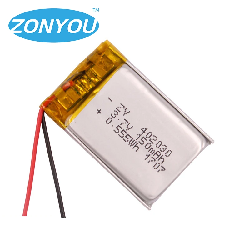 
Rechargeable Lipo Li polymer 3.7V 402030 200mAh 0.74Wh Li Ion Li Polymer Lithium Batteries Battery 