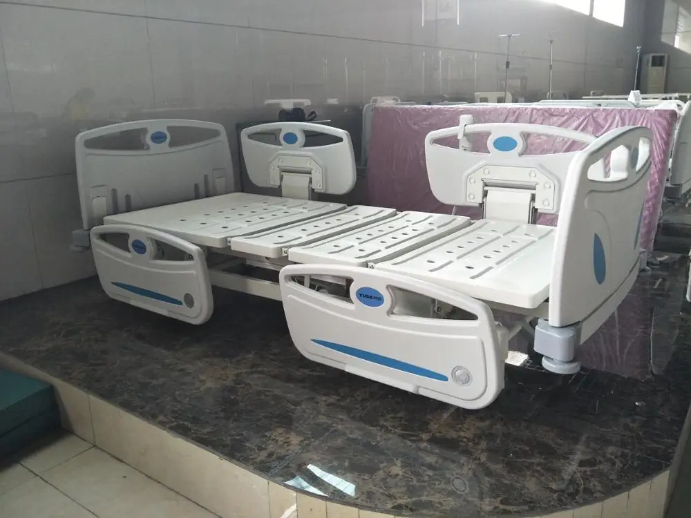 Electric ABS plastic hospital bed with 3 function