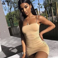 

Summer Women Spaghetti Strap Mini Dress Women Tube Party Dress Slim Sexy Night Dress