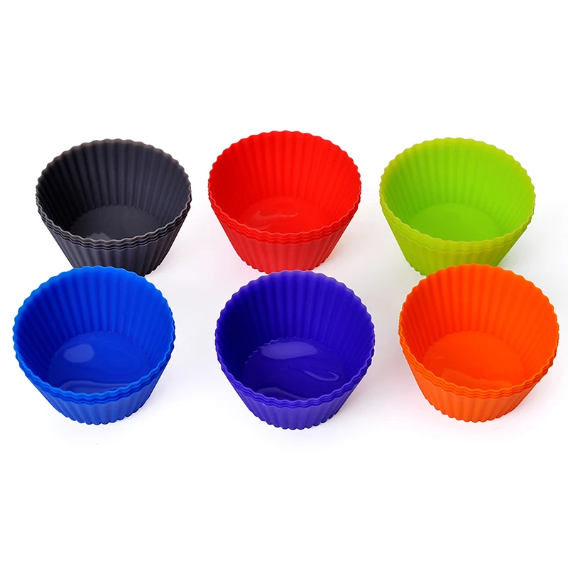 

Hot Sales Reusable Colorful Silicone Truffle Cake Pan Cupcake Molds Small Baking Cups Set, Green;blue;yellow;orange;and customized