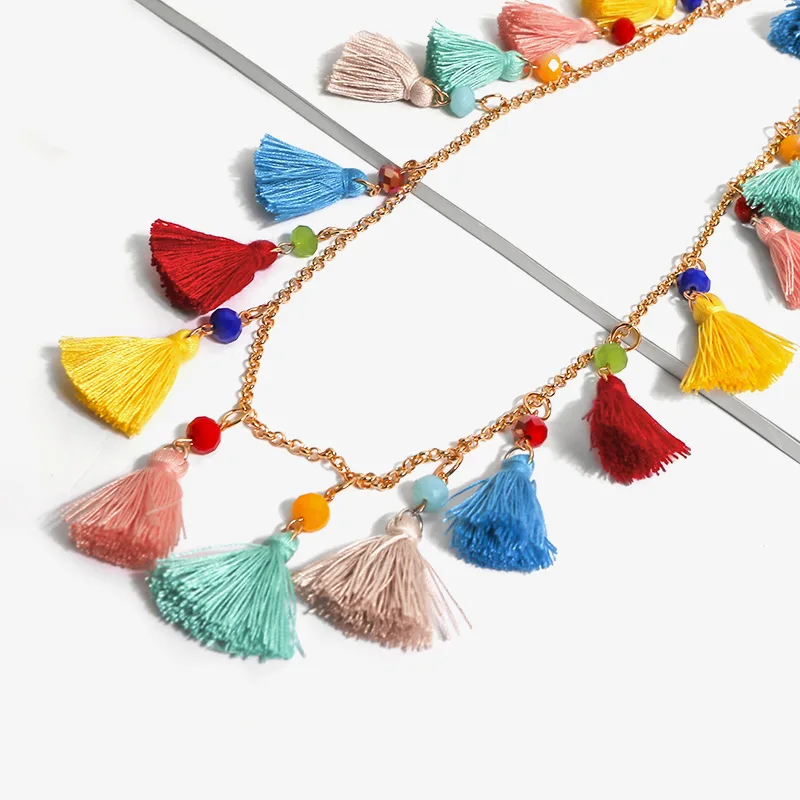 

2019 Spring Summer New Vintage Boho Style Fashion Jewellery Popular Long Necklaces with Tassels