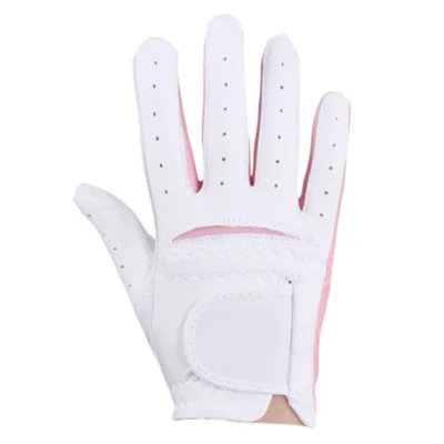 Multi color soft outdoor cabretta leather golf glove