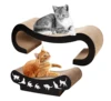 2 in 1 Cat Scratching Post - Corrugated Cardboard Scratch Lounge Post Two-in-One Corrugated Cardboard Cat Scratcher