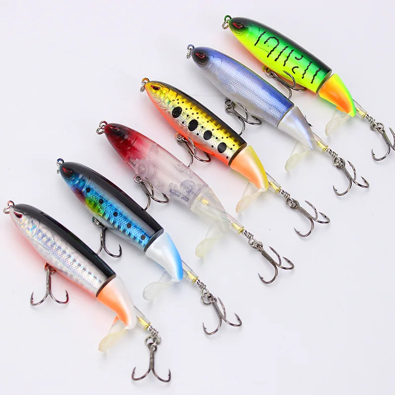 

Fishing Lures-13g/9cm Road Sub-Fish Bait,Propeller Tractor Hard Bait,Floating Pencil Road Lure Outdoor Fishing Gear, 6 colors