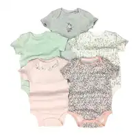 

High quality new born baby romper floral baby clothes 100% cotton baby bodysuits