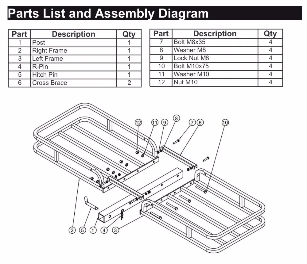 500 Lbs. Capacity Steel Cargo Carrier/ Stee Cargo Hauler Buy Hitch
