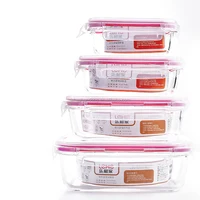 

Brand new thermal stackable bento box glass food container storage with low price