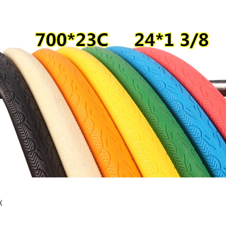 solid rubber road bike tires