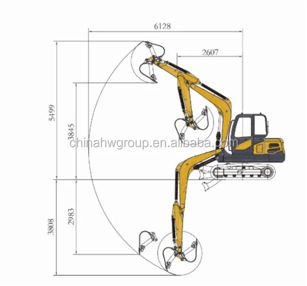 hot sale China 60hp crawler excavator 6.5 ton with hydraulic hammer for sale