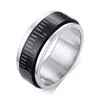 New Design High Quality Stainless Steel Black Jewelry Men Ring Engrave Dividing Rule Design Accessories Rings Wholesale