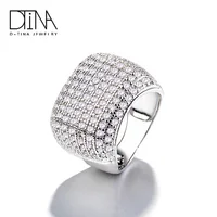

DTINA Elegant Vintage Fashion Crystal Ring Jewelry Women's Ring 18k Gold Plated Zircon Ring
