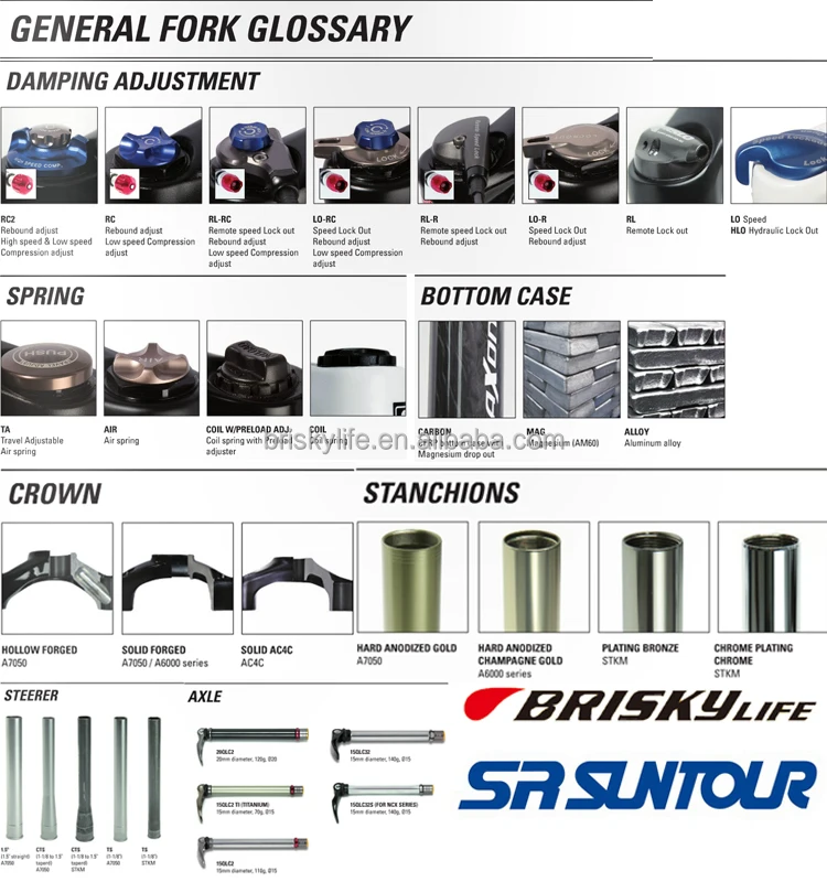 mountain bike suspension fork 26