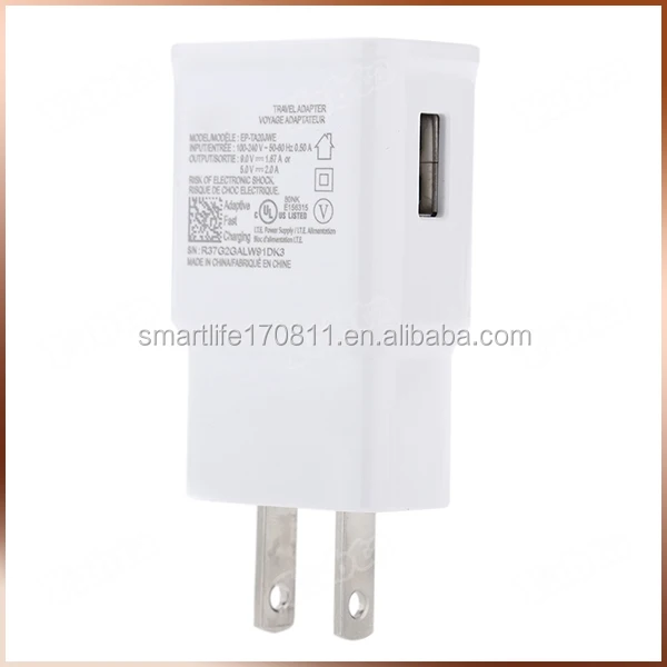 

Genuine quality US plug 2A adaptive EP-TA20JWE wall fast charger for samsung, White