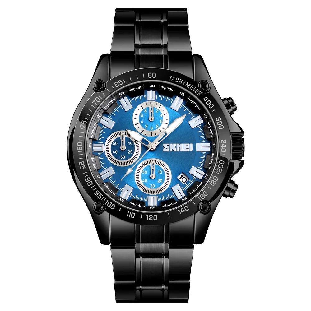 

Skmei 1393 oem fashion watch japan movt watch stainless steel black dial relojes 3atm waterproof wrist men watch, Blue;bk-gold;bk-silver;brown.brown-silver