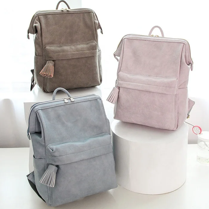 

Muliti-functional Stylish Large Capacity PU Leather Backpack for Girl And Lady Schoolbag Day Bag Diaper Bag Mummy Bag, Customized colors