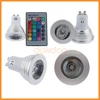 Base Option Cheap Price IR Remote Control 3W RGB LED Blub Light