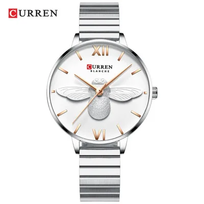 

CURREN 9061 Women Watches Luxury Ladies Quartz Wrist Watch Dropshipping Female Clocks Flower Print Watch Gifts Relogio Feminino, 6 different colors as picture